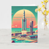 Carte Site de lancement New Florida Futuriste Atomique (Fleur jaune)