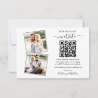Site Web de Mariage Photo 2 Minimaliste Simple QR