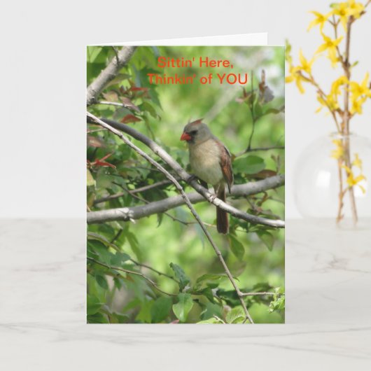 Carte Sittin' Here (Fleur jaune)