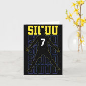 Carte Siuuuu Funny Soccer Present For Soccer Lovers Fan  (Fleur jaune)