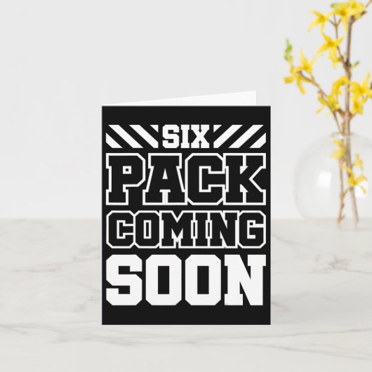 Carte Six Pack Bientôt 1 (Fleur jaune)