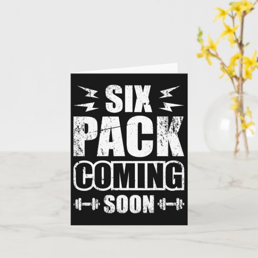 Carte Six Pack Bientôt 2 (Fleur jaune)