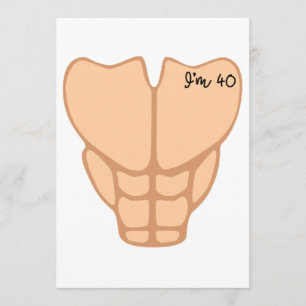 Carte Six Pack J'ai 40e anniversaire Drôle Hommes