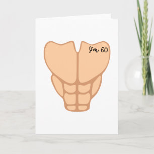 Carte Six Pack J'ai 60e anniversaire Drôle Hommes