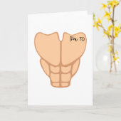 Carte Six Pack J'ai 70e anniversaire Drôle Hommes (Fleur jaune)