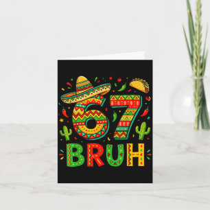Carte Six sept bruh garçons mexicains dabbing 67 mème ci