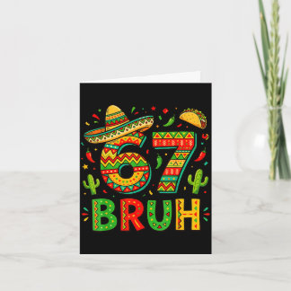 Carte Six sept bruh garçons mexicains dabbing 67 mème ci