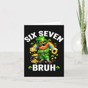 Carte Six sept bruh st patrick’s day drôle leprechaun