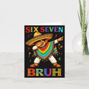 Carte Six sept gars mexicains bruh dabbing 67 meme cinco