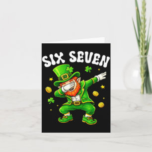 Carte Six sept lutin dabbing 67 mème st patrick