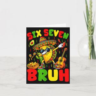 Carte Six sept tacos de frère faisant le dabbing cinco d