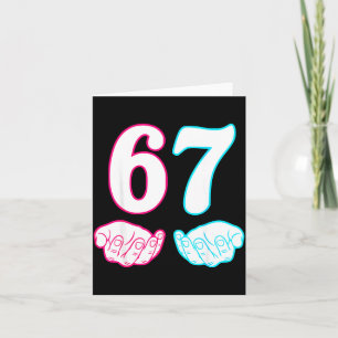 Carte Six Seven 67 6 7 Enfants 67 N Garçons 6-7 Mème Mai