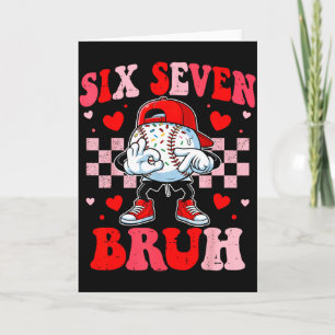 Carte Six Seven 67 Bruh 6 7 Mème Baseball Crème Glacée D