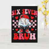 Carte Six Seven 67 Bruh 6 7 Mème Baseball Crème Glacée D (Fleur jaune)
