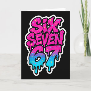 Carte Six Seven 67 Bysebyll Crème Glacée Drip Mason Mème