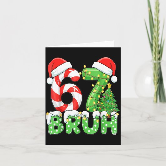 Carte Six Seven 67 Funny Santa Bruh Christmas Meme (Devant)