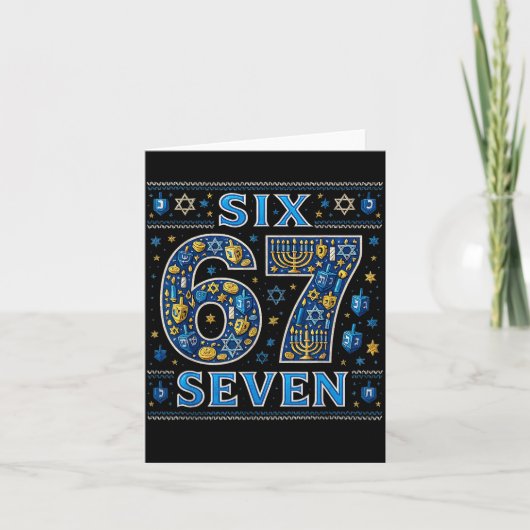 Carte Six Seven 67 Hanukkah Festival Of Lights Quote  (Devant)
