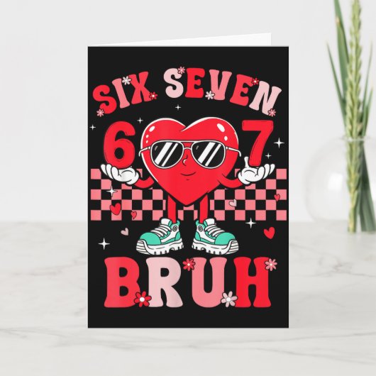 Carte Six Seven 67 Mème Cool Saint-Valentin Pour Adolesc (Devant)