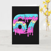 Carte Six Seven 67 Mème Glace Numéro 67 Crème Glacée  (Fleur jaune)