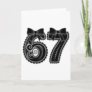 Carte Six Seven 67 Mème Numéro 67 Coquette Arc Femmes Fi