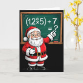Carte Six Seven 67 Meme Santa Math Teacher Christmas Men (Fleur jaune)
