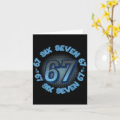 Carte Six Seven 67 Meme Slang Trend Phrase Cool Youth Ki (Fleur jaune)