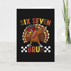 Carte Six Seven 67 Thanksgiving drôle de mème reconnaiss