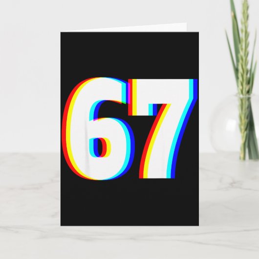 Carte Six Seven 6 7 Edm Optical Illusion (Devant)