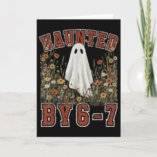 Carte Six Seven 6 7 Halloween squelette main Hanté