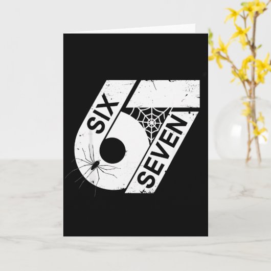 Carte Six Seven 6 7 Meme 6 7 Halloween Costume (Fleur jaune)