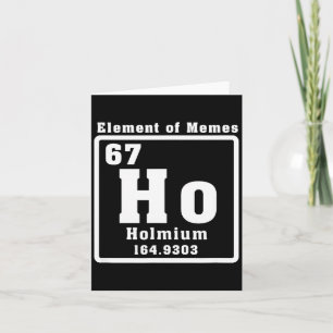 Carte Six Seven 6 7 Mème de nombre drôle