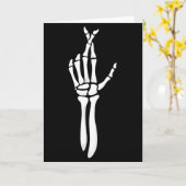 Carte Six Seven 6 7 Meme Funny Skeleton Hands Sign Let's (Fleur jaune)