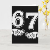 Carte Six Seven 6 7 Mème Génération Alpha Argot 6 7 Main (Fleur jaune)