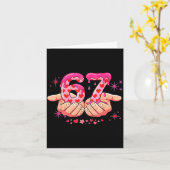 Carte Six Seven 6 7 Meme Heart Drip Valentine’s Day Boy  (Fleur jaune)