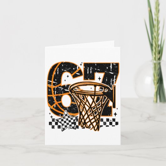 Carte Six Seven Basketball, Funny 67 Basketball, Retro G (Devant)