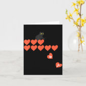 Carte Six Seven Black Cat Knocking Off Hearts Funny 67 V (Fleur jaune)
