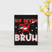 Carte Six Seven Bruh 67 Meme 6 7 Valentines Day Heart Da (Fleur jaune)