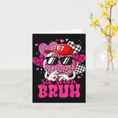 Carte Six Seven Bruh 67 Meme Smile Face Valentines Day B (Fleur jaune)