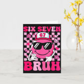 Carte Six Seven Bruh 67 Mème Visage Souriant Saint-Valen (Fleur jaune)