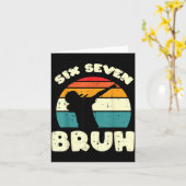 Carte Six Seven Bruh Dab Drôle 67 Déguisement 6 7 Mème E (Fleur jaune)