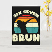 Carte Six Seven Bruh Dab Funny 67 Costume 6 7 Meme Kids  (Fleur jaune)