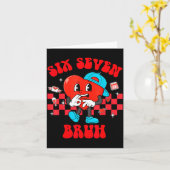 Carte Six Seven Bruh Sourire 6 7 Mème Saint Valentin Fil (Fleur jaune)