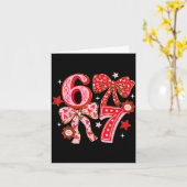 Carte Six Seven Coquette Girl Bow Cool Meme 67 Valentine (Fleur jaune)