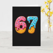 Carte Six Seven Crème Glacée Dégoulinant Mème Cool 67 Nu (Fleur jaune)