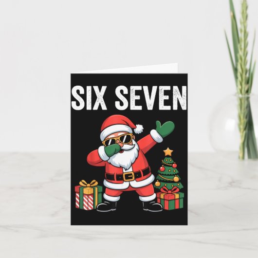 Carte Six Seven Funny Santa Christmas 67 Meme  (Devant)