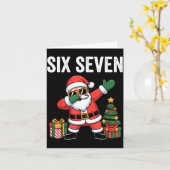Carte Six Seven Funny Santa Christmas 67 Meme  (Fleur jaune)