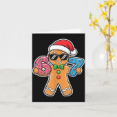 Carte Six Seven Gingerbread 67 Funny Christmas Boys Kids (Fleur jaune)