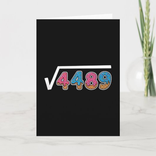 Carte Six Seven Glace Drip Cool Meme 67 Drôle Carré (Devant)