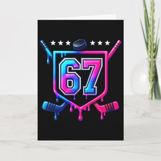 Carte Six Seven Hockey Drip  (Devant)