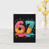 Carte Six Seven Ice Cream Drip Cool Meme 67 Funny Number (Fleur jaune)